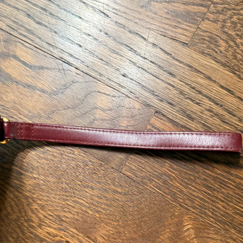 Authentic Cartier Burgundy Leather Clutch with Gold Accents - Picture 8 of 17